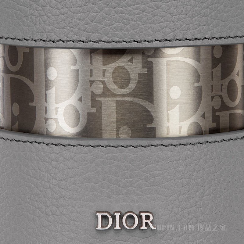 Dior Aqua 马克杯 迪奥灰粒面牛皮革和不锈钢 Dior Oblique 图案搭配肩带