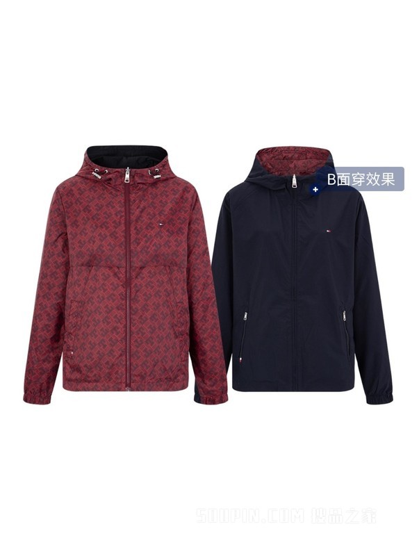 魔力方22新款秋冬女装双面穿连帽夹克外套37750