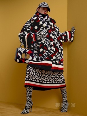 22新款秋男女撞色绒面保暖宽松大衣外套36966