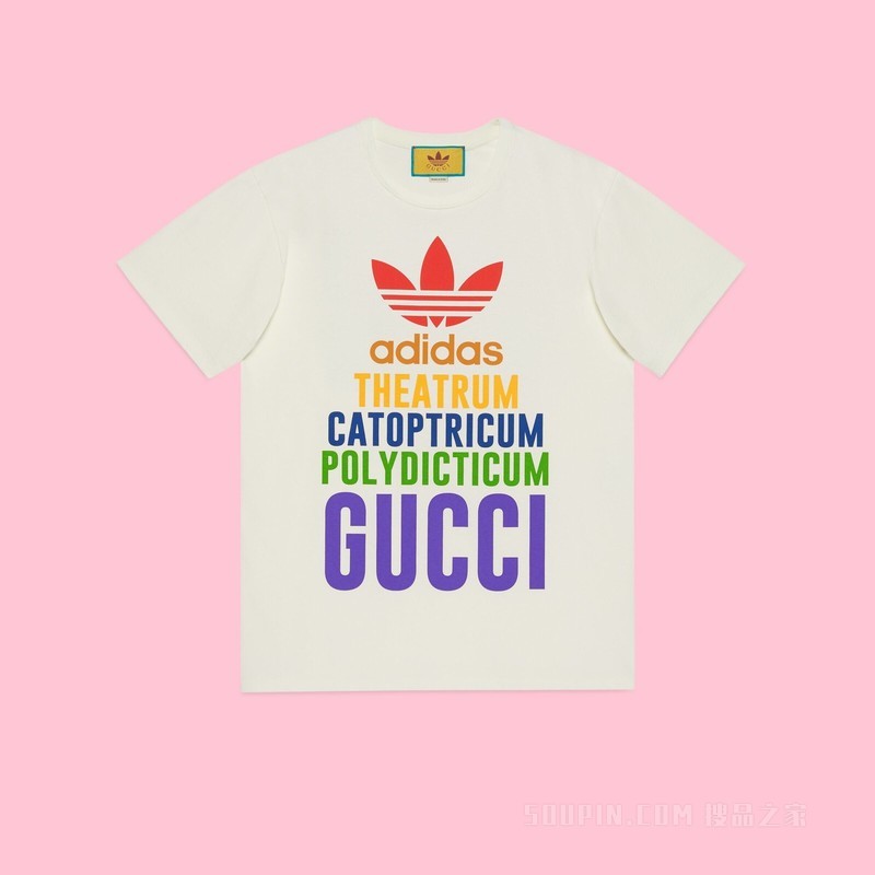 adidas x Gucci联名系列针织棉T恤 白色