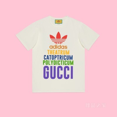 adidas x Gucci联名系列针织棉T恤 白色