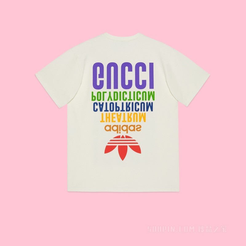 adidas x Gucci联名系列针织棉T恤 白色