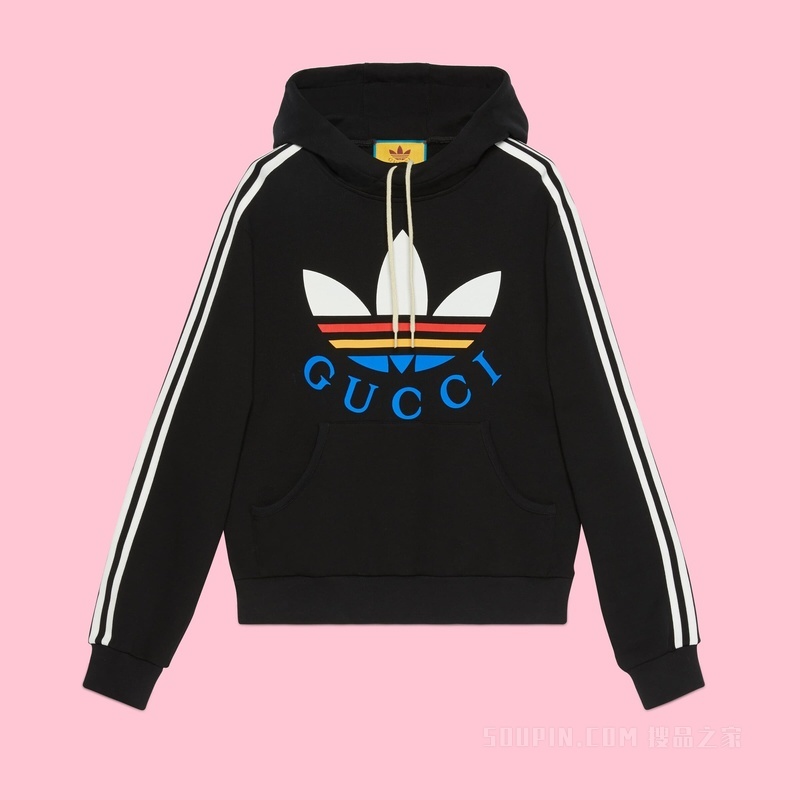 adidas x Gucci联名系列棉质卫衣 黑色
