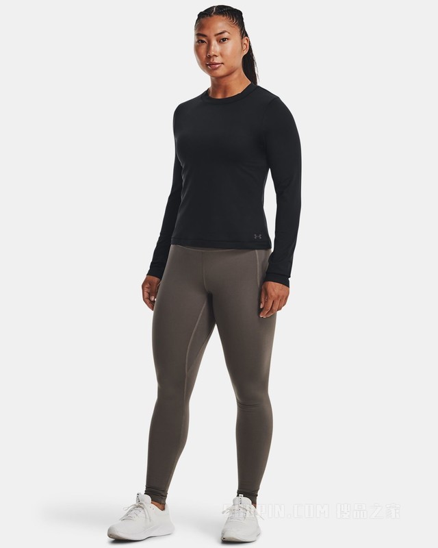 女士UA Meridian ColdGear® Crew圆领运动衣