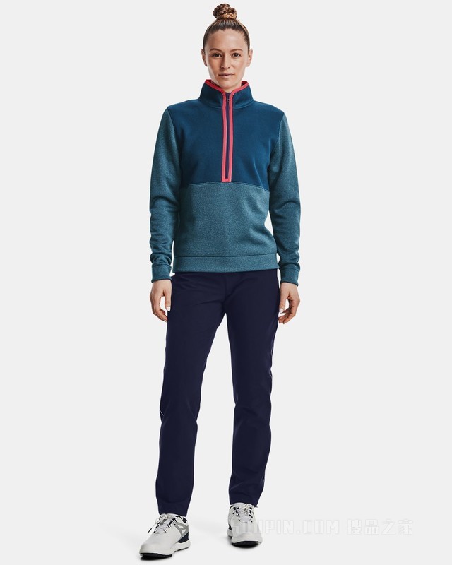 女士UA Storm Sweater 1/2拉链抓绒运动上衣