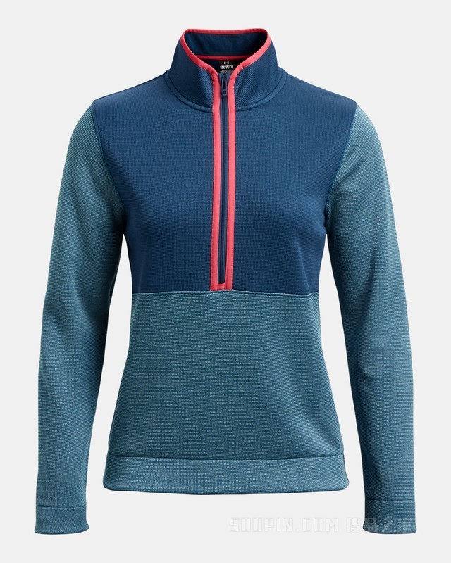 女士UA Storm Sweater 1/2拉链抓绒运动上衣