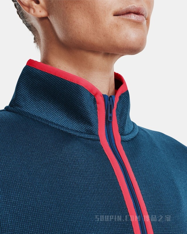 女士UA Storm Sweater 1/2拉链抓绒运动上衣