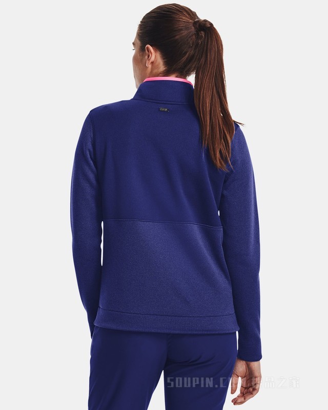 女士UA Storm Sweater 1/2拉链抓绒运动上衣
