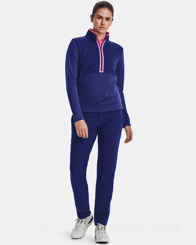女士UA Storm Sweater 1/2拉链抓绒运动上衣