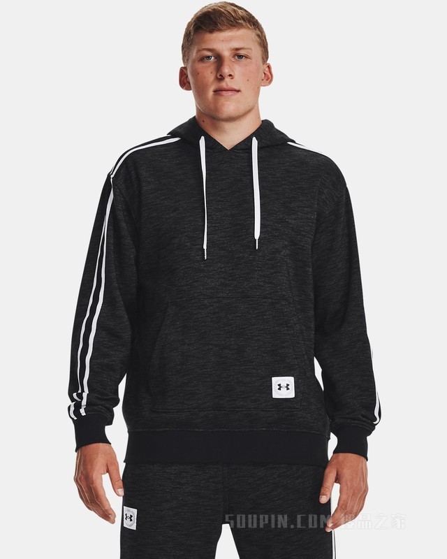 男士UA Essential Heritage抓绒连帽上衣