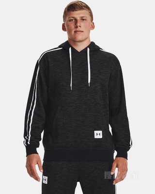 男士UA Essential Heritage抓绒连帽上衣