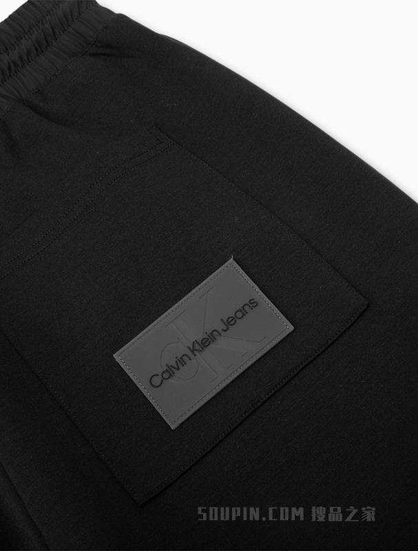 Calvin Klein 22秋冬新款男士休闲LOGO织带抽绳束脚针织卫裤J322149