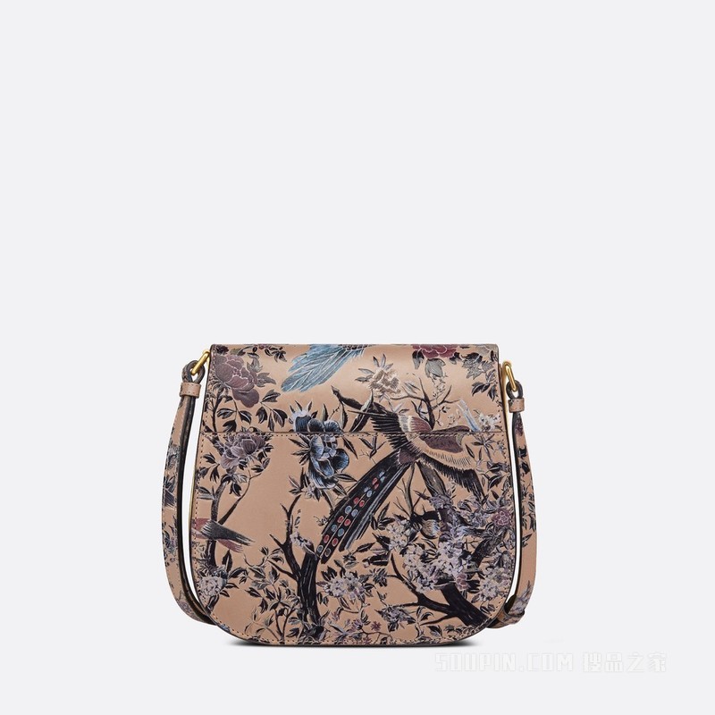 Dior Bobby Frame 手袋 米色牛皮革多色 Dior Jardin d'Hiver 立体手绘效果图案