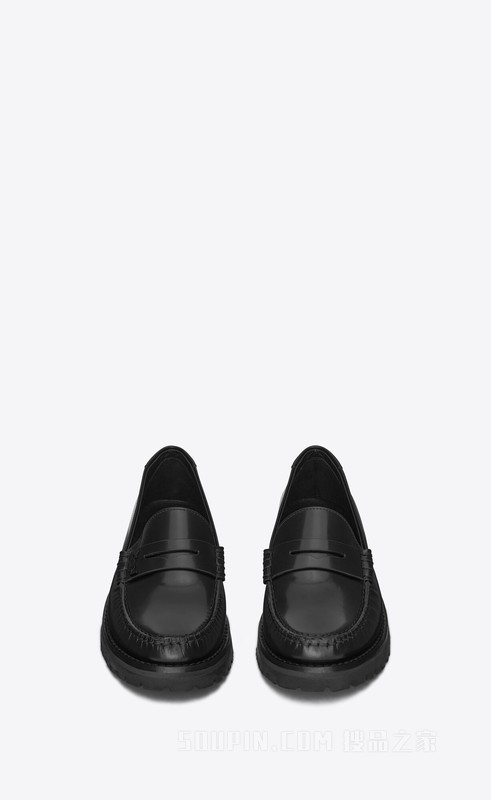 Le Loafer字母标志光滑皮革便士乐福鞋