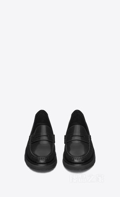 Le Loafer字母标志光滑皮革便士乐福鞋