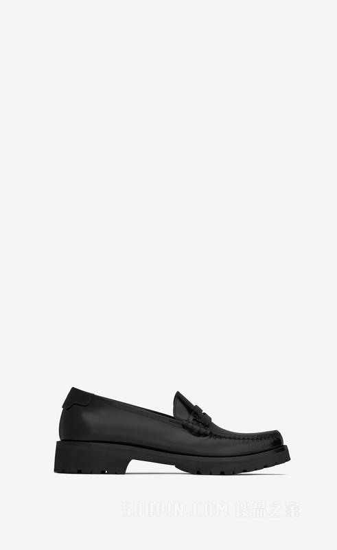 Le Loafer字母标志光滑皮革便士乐福鞋