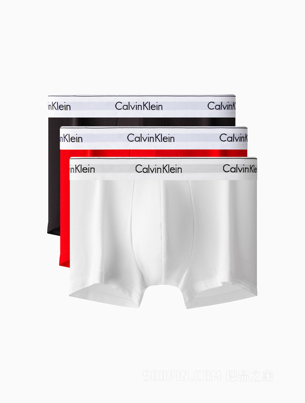 【摩登引力带】Calvin Klein 22秋冬男士三条装棉质透气平角内裤NB2380