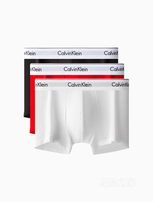 【摩登引力带】Calvin Klein 22秋冬男士三条装棉质透气平角内裤NB2380