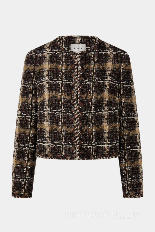 意大利进口精致粗花呢夹克