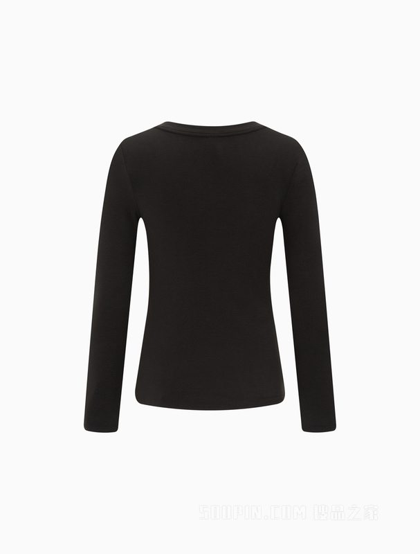 Calvin Klein 22秋冬女士简约大圆领轻盈柔滑打底舒适保暖内衣QS6894AD