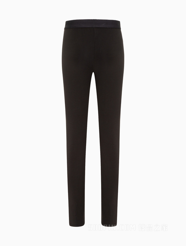 Calvin Klein 22秋冬女士时尚双重LOGO腰边轻盈柔滑舒适保暖长裤QS6895AD