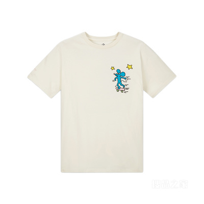 【男女同款】Converse x Keith Haring Mouse T-Shirt 中性 白色