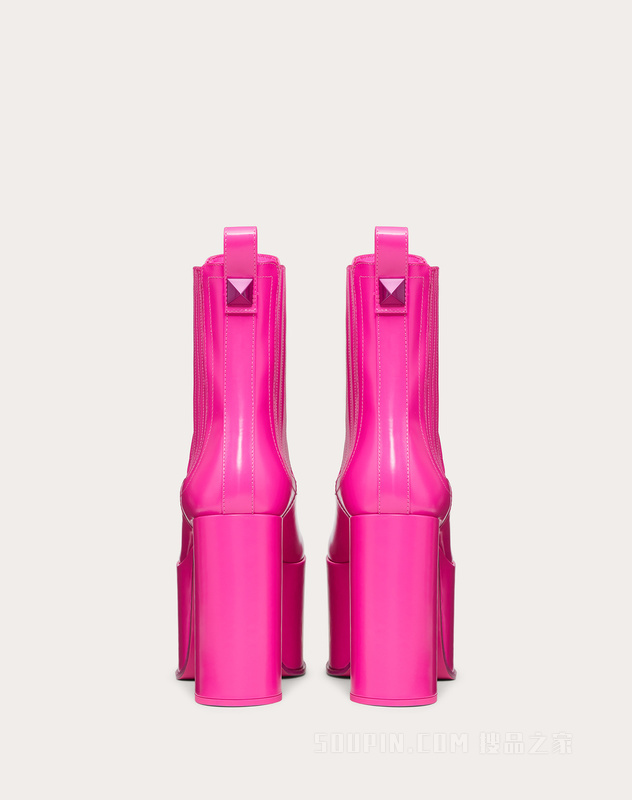 VALENTINO GARAVANI CLUB小牛皮防水台踝靴（鞋跟高12.5厘米）