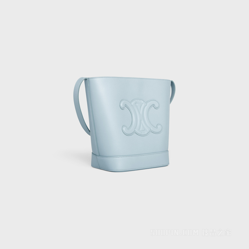 BUCKET TRIOMPHE小号光滑牛皮革水桶包 23963