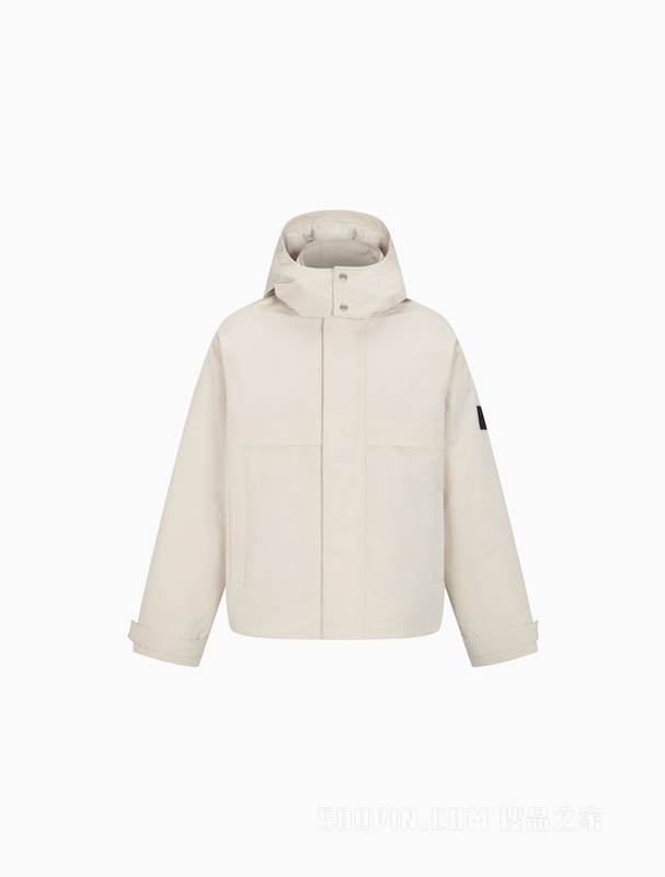 Calvin Klein 22秋冬新款男士织带机能防风连帽派克保暖羽绒服J323736