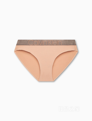 【炫光引力带】Calvin Klein 22秋冬女士光泽LOGO细滑比基尼内裤QF6257AD