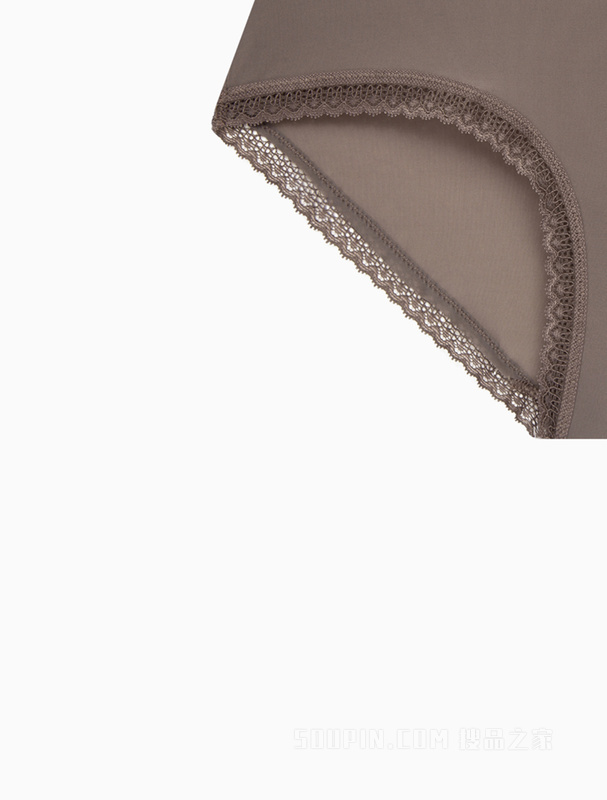 Calvin Klein 22秋冬新款女士性感蕾丝循环LOGO透气半包臀三角内裤QD3767