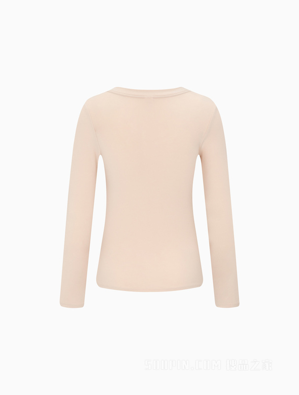 Calvin Klein 22秋冬女士简约大圆领轻盈柔滑打底舒适保暖内衣QS6894AD