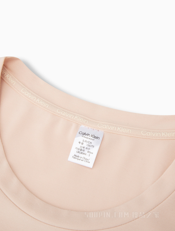 Calvin Klein 22秋冬女士简约大圆领轻盈柔滑打底舒适保暖内衣QS6894AD