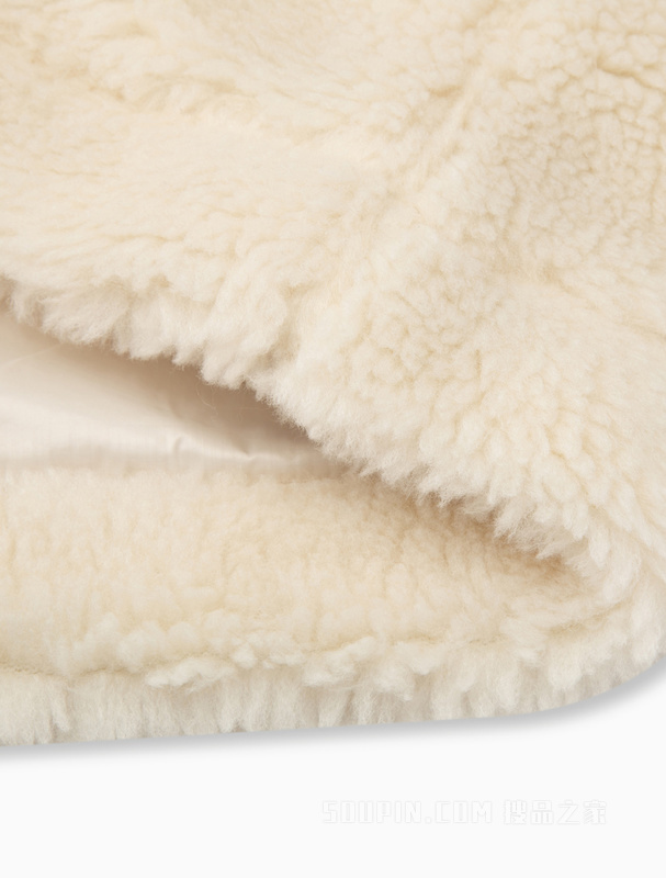 Calvin Klein 22秋冬新款女士简约刺绣抽绳连帽仿羊羔绒外套J220932