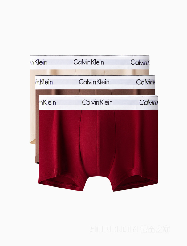 【摩登引力带】Calvin Klein 22秋冬男士三条装棉质透气平角内裤NB2380