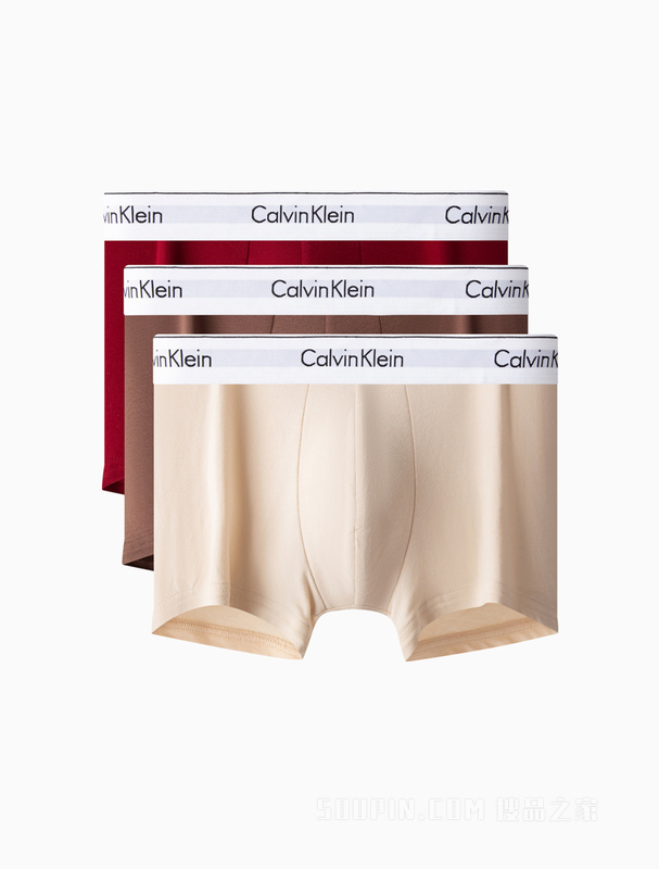 【摩登引力带】Calvin Klein 22秋冬男士三条装棉质透气平角内裤NB2380