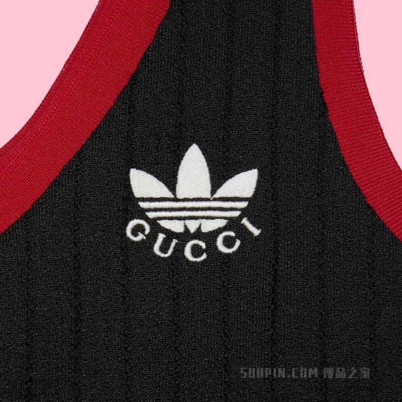 adidas x Gucci联名系列针织连衣裙 黑色