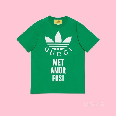 adidas x Gucci联名系列针织棉T恤 绿色