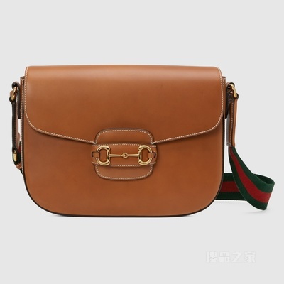 Gucci Horsebit 1955系列肩背包 原色皮革