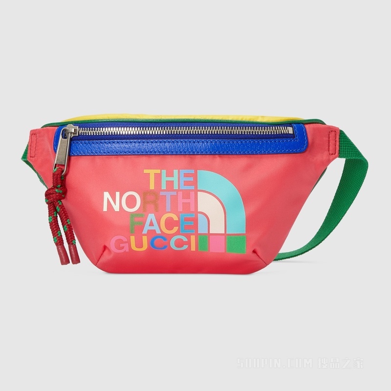 The North Face x Gucci联名系列腰包 多色再生尼龙