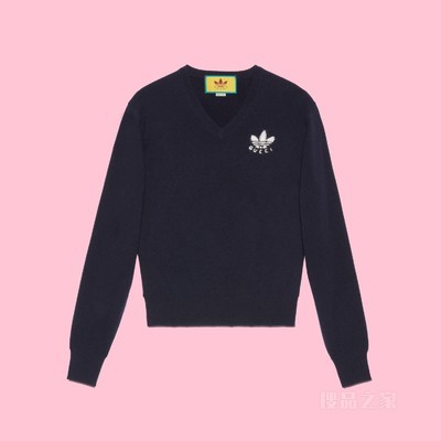 adidas x Gucci联名系列羊毛毛衣 海军蓝
