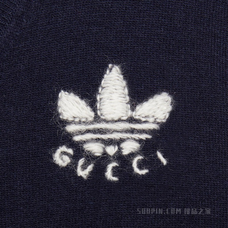 adidas x Gucci联名系列羊毛毛衣 海军蓝