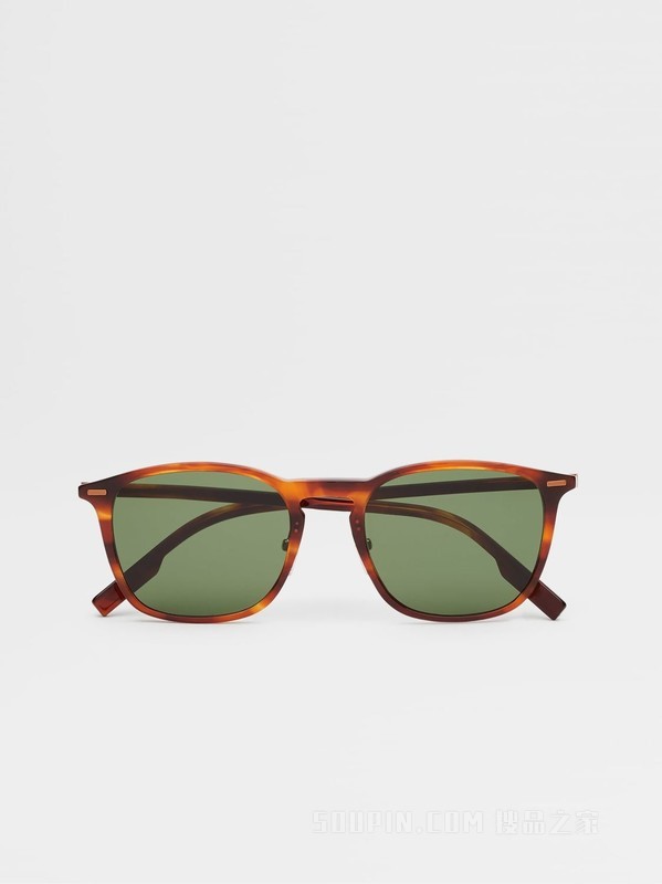 干邑色条纹和哈瓦那色醋酸纤维 Leggerissimo 太阳镜