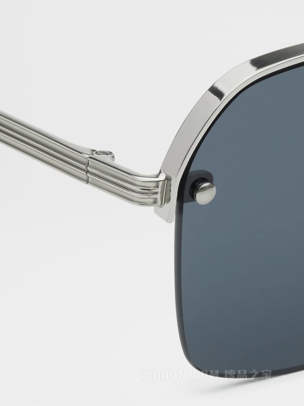 亮面炮铜色金属太阳镜