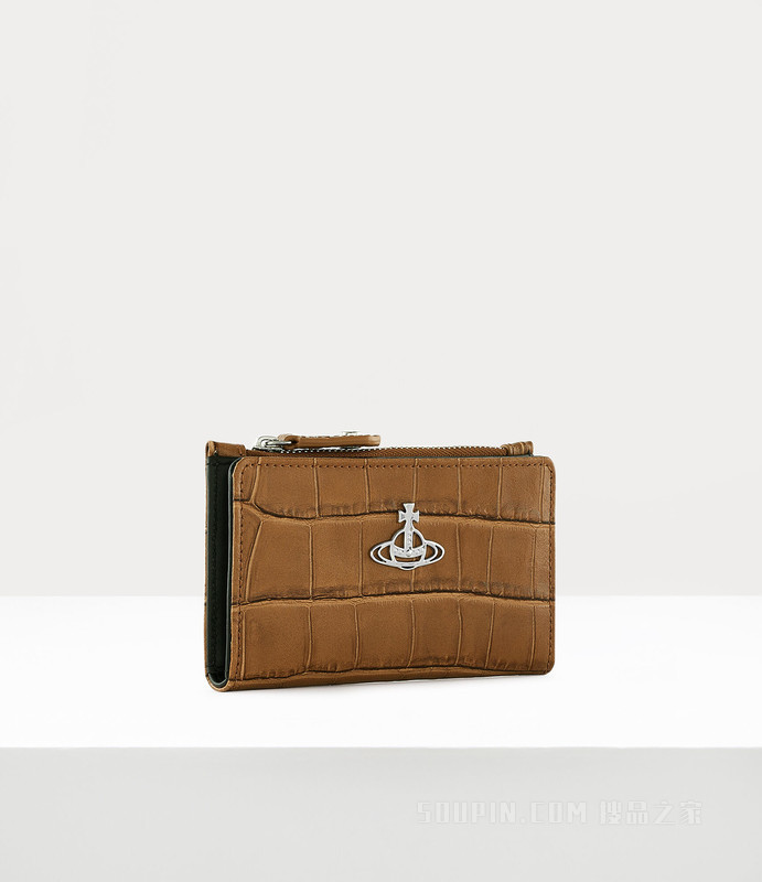 Crocodile Slim Flap Card Holder