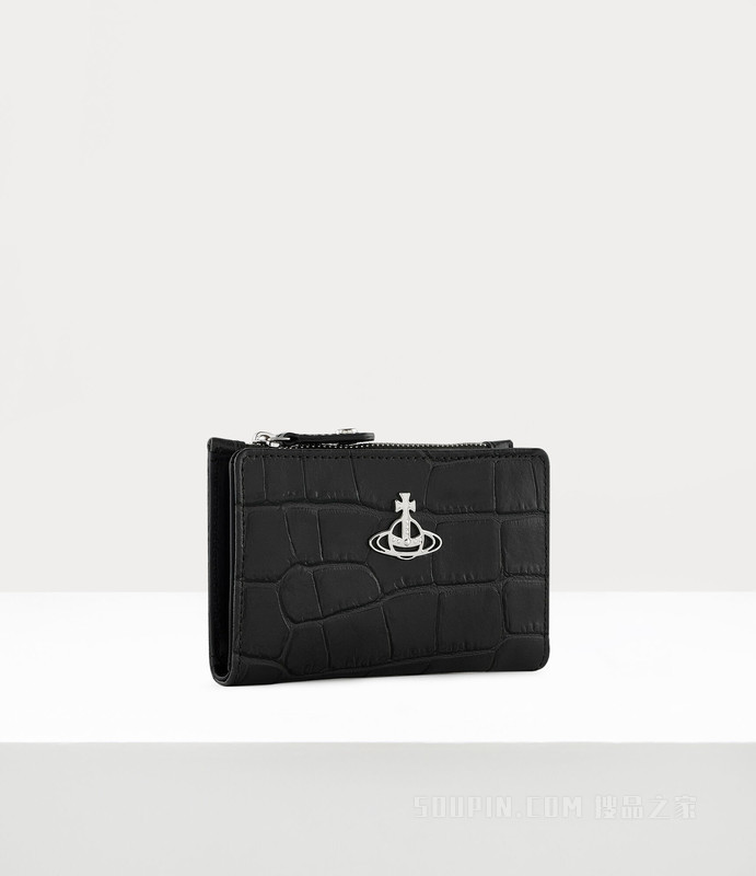 Crocodile Slim Flap Card Holder