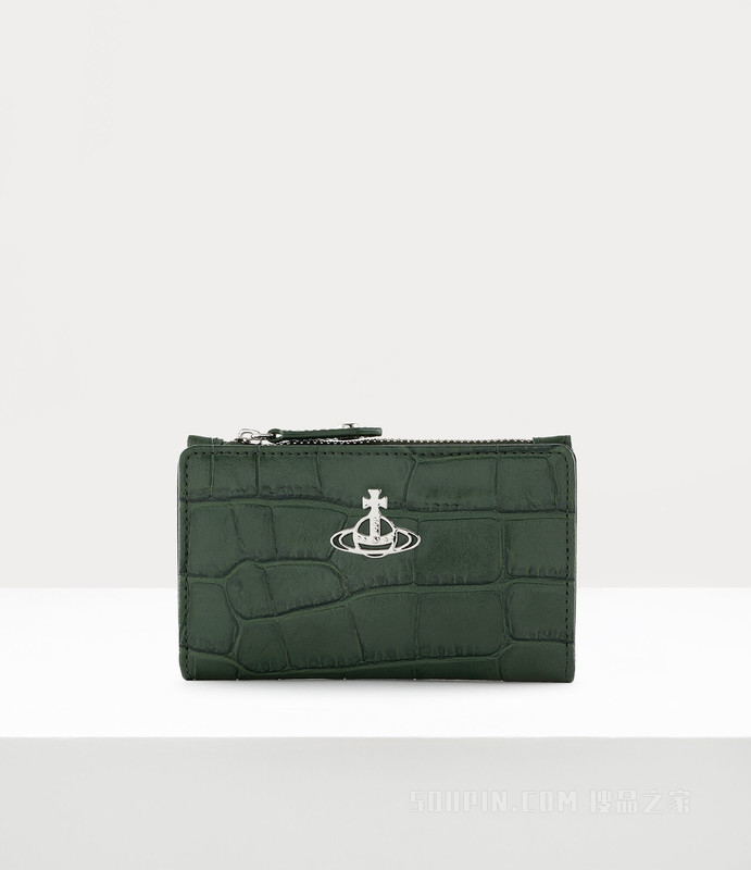 Crocodile Slim Flap Card Holder