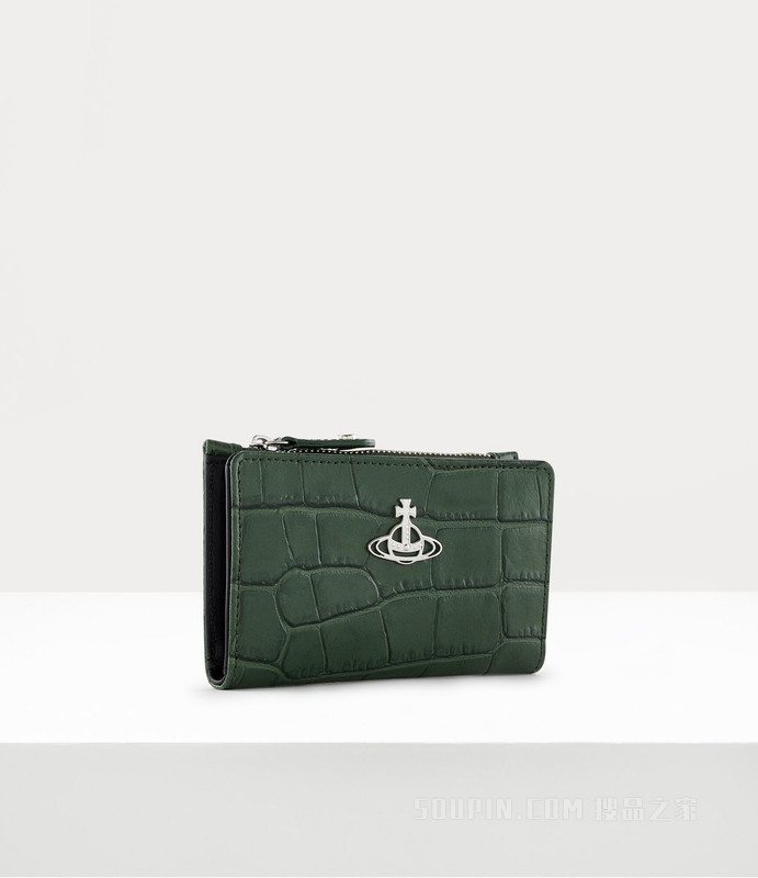 Crocodile Slim Flap Card Holder