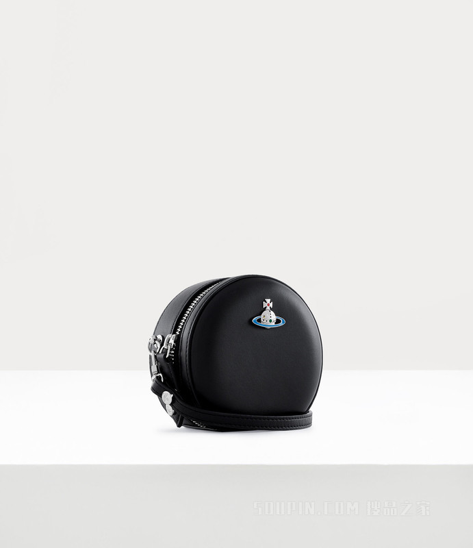 Nappa Mini Round Crossbody Bag