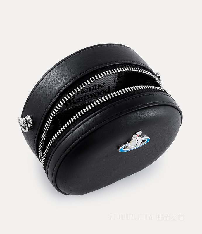 Nappa Mini Round Crossbody Bag